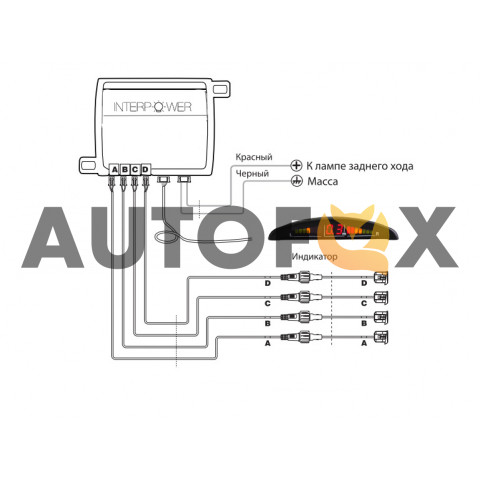 Interpower IP 416 white Парктроник 4-х дат. 