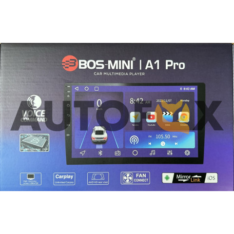 BOS-MINI A1 PRO 10" (4+64Gb) Голосовой помощник\Carplay\Qled\DSP