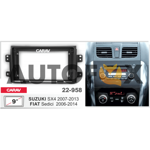 Carav 22-958: 9" FIAT Sedici 2006-2014 / SUZUKI SX4 2007-2014