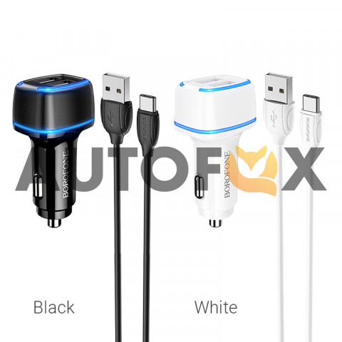 АЗУ Borofone BZ14 Dual port USB+Type-C 3.0A/20W