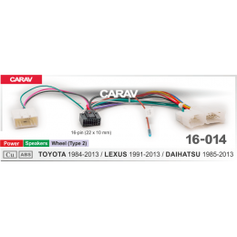 Carav 16-014: TOYOTA 1984-2013 / LEXUS 1991-2013 / DAIHATSU 1985-2013 (select models)